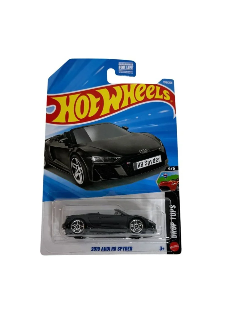 Hot Wheels 2019 Audi R8 Spyder Drop Tops 4/5 Black Diecast NOC